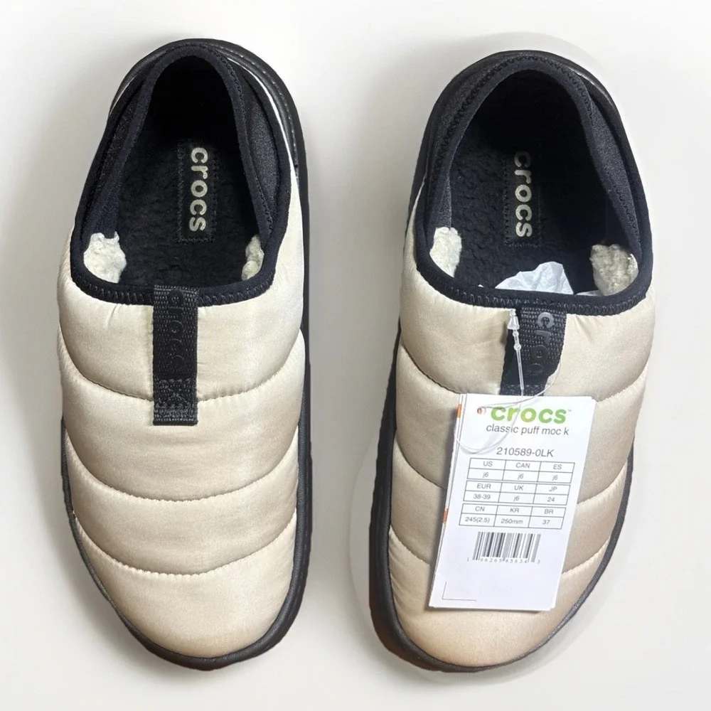 Crocs Classic Puff Moc Slipper Kids Size 6